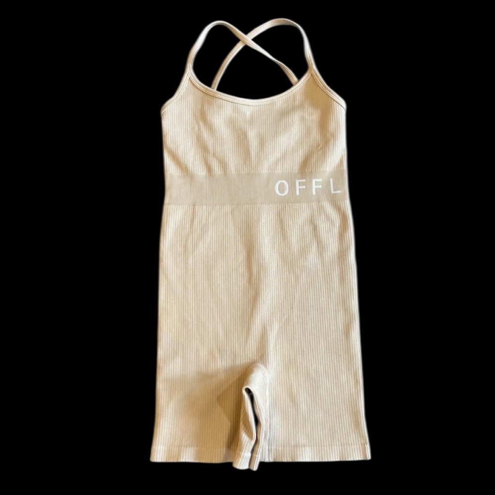 OFFLINE by Aerie Ribbed One-Piece Romper Bodysuit – Size Small